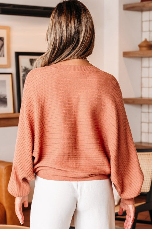 Ribbed Knit Button Front Dolman Sleeve Sweater Car Shop Style & More | Fresh Looks, Everyday Deals & Free Shipping