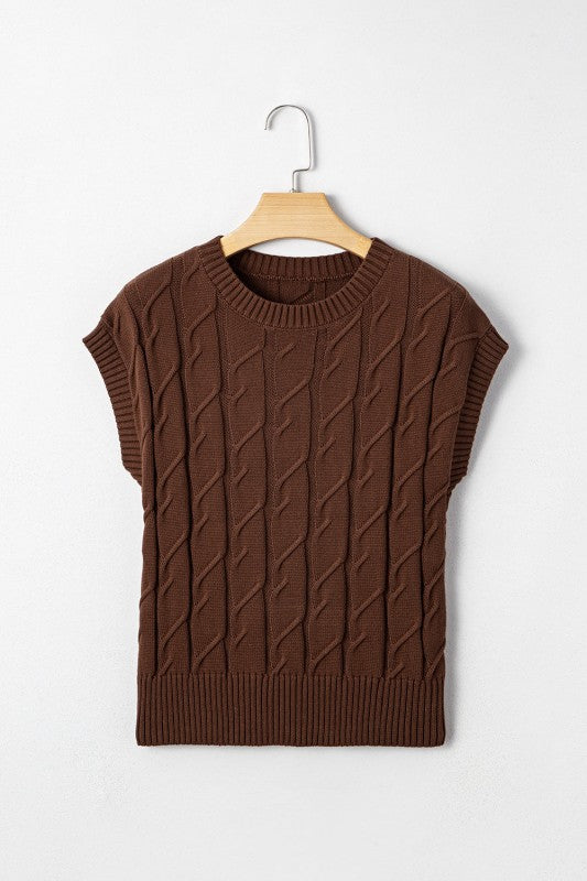 Cable Knit Textured Crew Neck Sweater Top Shop Style & More | Fresh Looks, Everyday Deals & Free Shipping