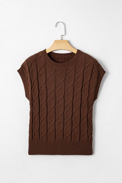 Cable Knit Textured Crew Neck Sweater Top Shop Style & More | Fresh Looks, Everyday Deals & Free Shipping