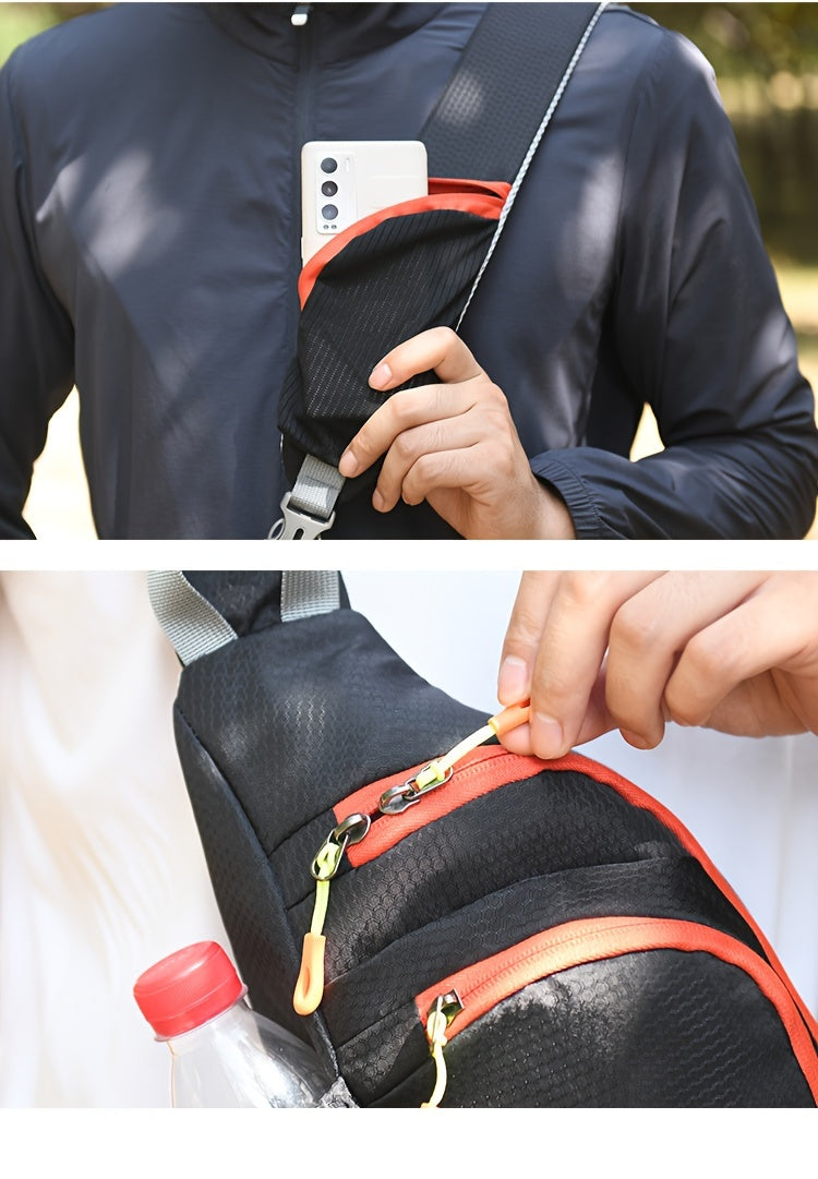 [Nylon Shoulder Bag] Nylon Shoulder Bag - Crossbody Chest Bag for Men and Women - Casual Sports Water Bottle Chest Bag - Outdoor Cycling Bag NovaCart