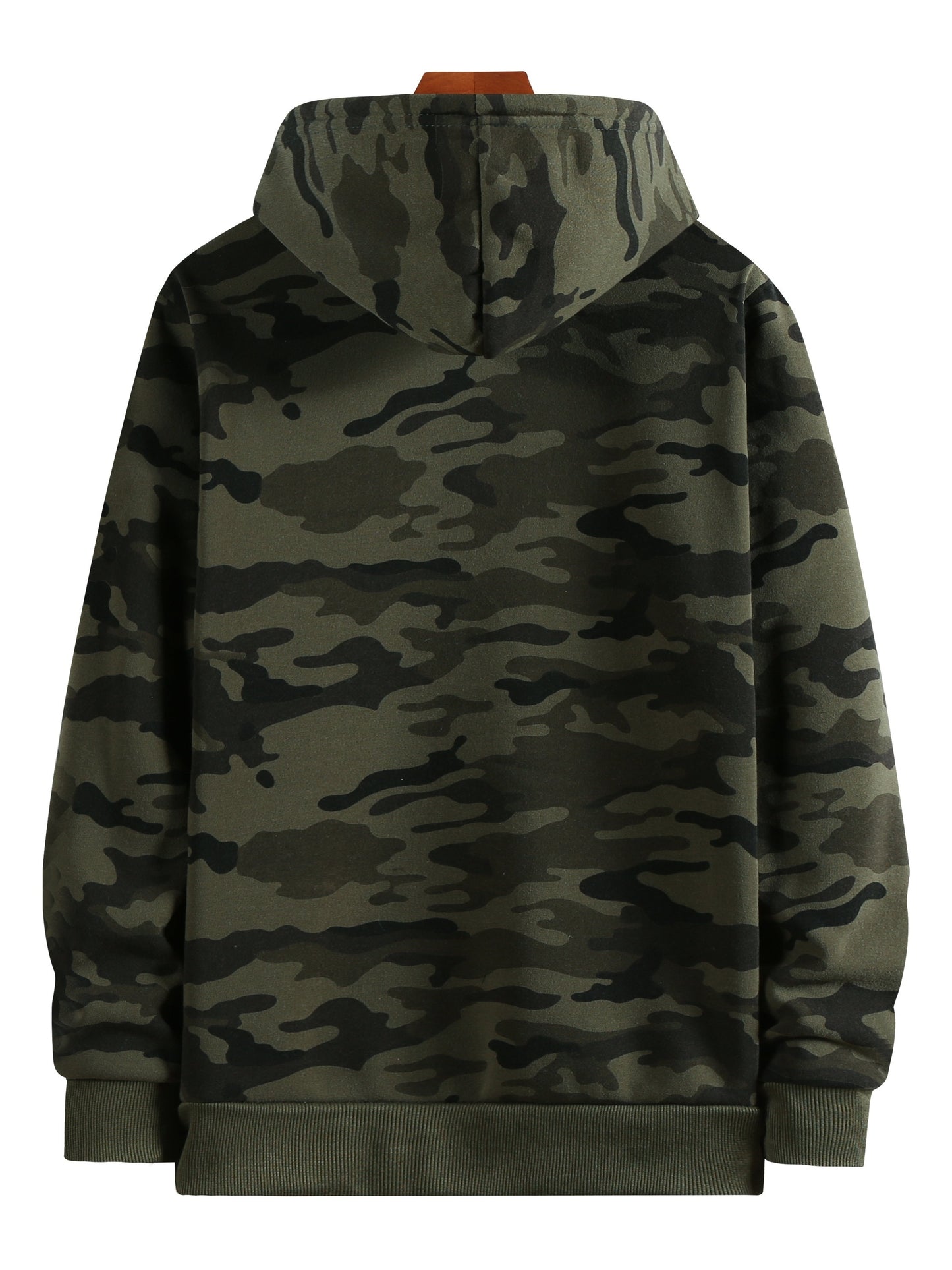 Men's Camouflage Loose Pullover Hooded Fleece Sweatshirt for Autumn And Winter, Hooded, Fleece NovaCart