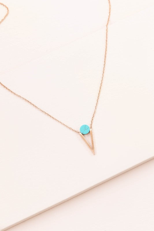 Tensly Point Stone Necklace | Rose Gold (14K) Shop Style & More | Fresh Looks, Everyday Deals & Free Shipping