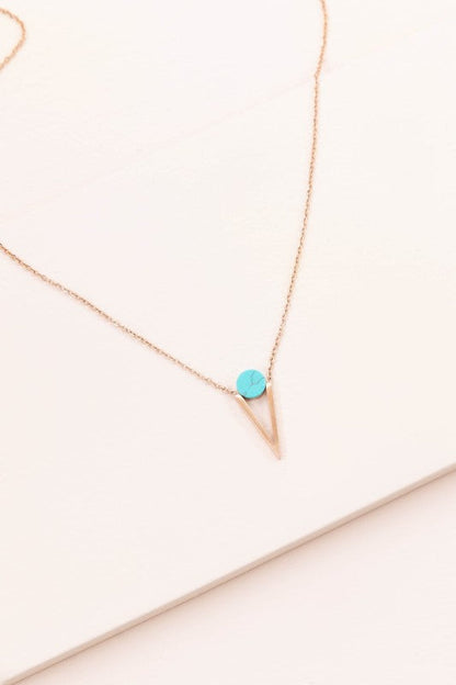 Tensly Point Stone Necklace | Rose Gold (14K) Shop Style & More | Fresh Looks, Everyday Deals & Free Shipping