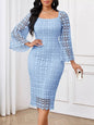 Lace Square Neck Midi Dress New Era Fashion LLc