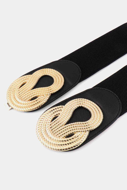 Twisted Trends Alloy Buckle Wide Belt – Stylish Adjustable Fit See size chart under “more details” The Fashion Celestial