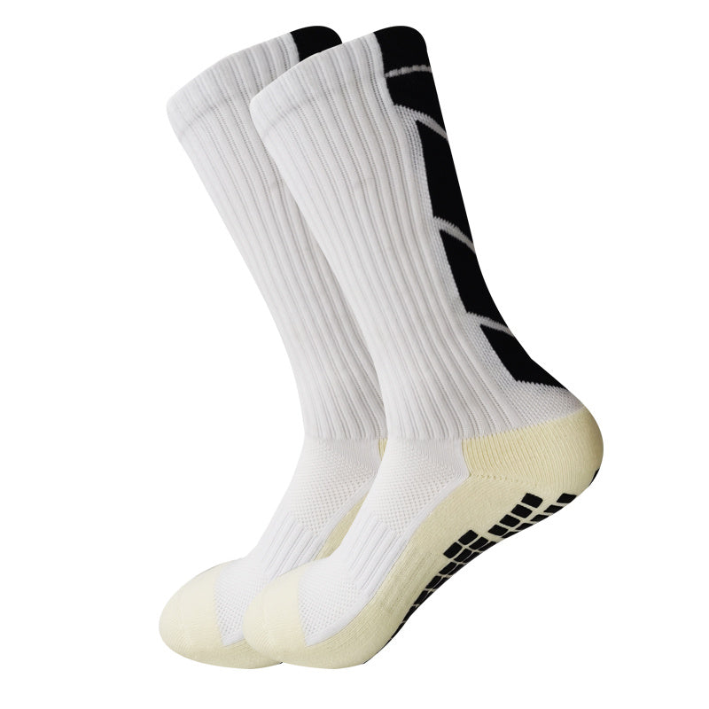 Non-slip Rubber Grip Cushion Soccer Sock | Fabric, All-season, Solid Color, Machine Washable, for Football, Basketball, Running, Hiking, Trekking, Yoga, Pilates - CT TAPESOCKS NovaCart