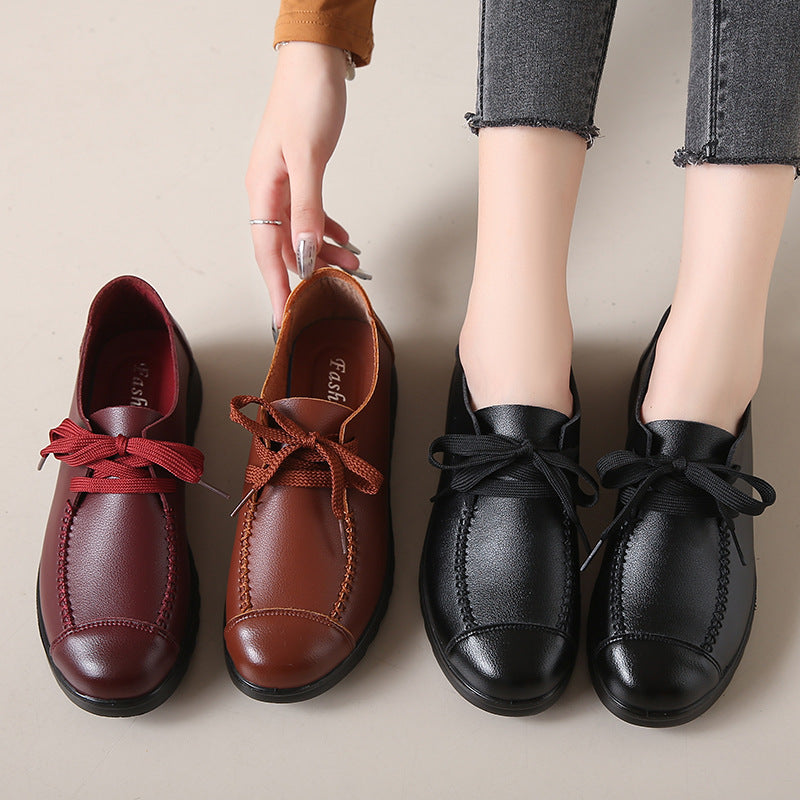 Women’s Black Flat Work Shoes – Soft Sole Anti-Slip Flats FitiqueFit