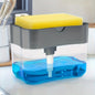 Modern Space-Themed • 1pc ABS Plastic Dish Soap Dispenser • Sponge Holder • Lightweight Square Kitchen Sink Accessory • Hand Wash Only • Solid Color Design NovaCart
