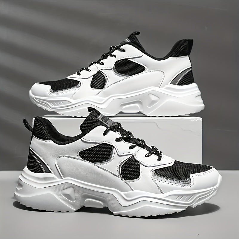 Men's Fashion Platform Sneakers - Casual Athletic Dad Shoes, Height-Increasing Breathable Mesh, Anti-Slip EVA Sole, Suitable for Running and Outdoor Activities, Thick-Soled Walking Shoes NovaCart