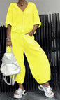 Women’s Cotton Linen Long Sleeve Top and Pants Set FitiqueFit