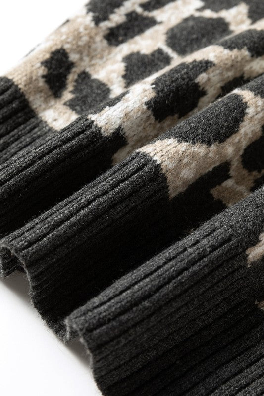Leopard Contrast Trim Drop Shoulder Sweater Shop Style & More | Fresh Looks, Everyday Deals & Free Shipping
