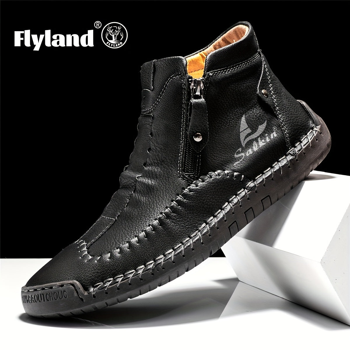 FLYLAND Fashion Vintage Chukka Boots Driving Walking Shoes Business Casual Ankle Boots Daily Work Office Shoes NovaCart