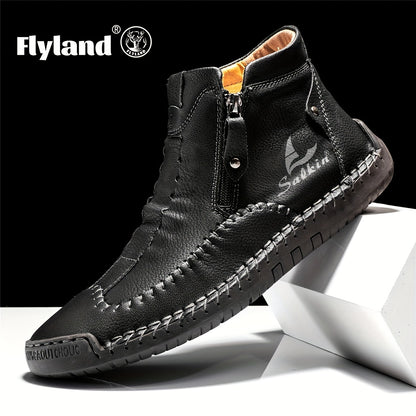 FLYLAND Fashion Vintage Chukka Boots Driving Walking Shoes Business Casual Ankle Boots Daily Work Office Shoes NovaCart