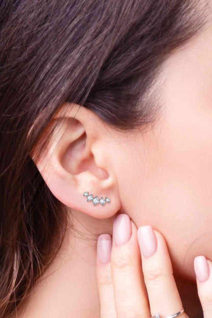 All You Need Moissanite Platinum-Plated Earrings – Elegant Minimalist Design See size chart under “more details” The Fashion Celestial