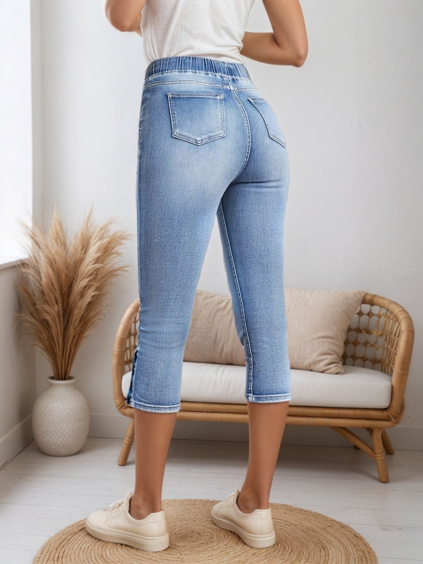 Women’s Drawstring Denim Shorts FitiqueFit