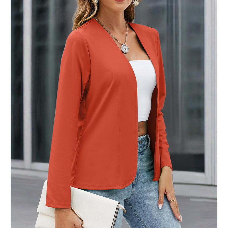 Women’s Plus‑Size Open‑Front Casual Blazer FitiqueFit