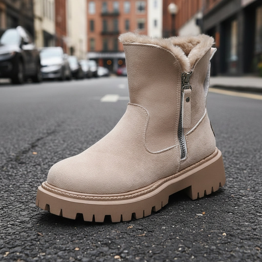 Women’s Plush Snow Boots – Warm Waterproof Winter Boots (Plus Size) FitiqueFit