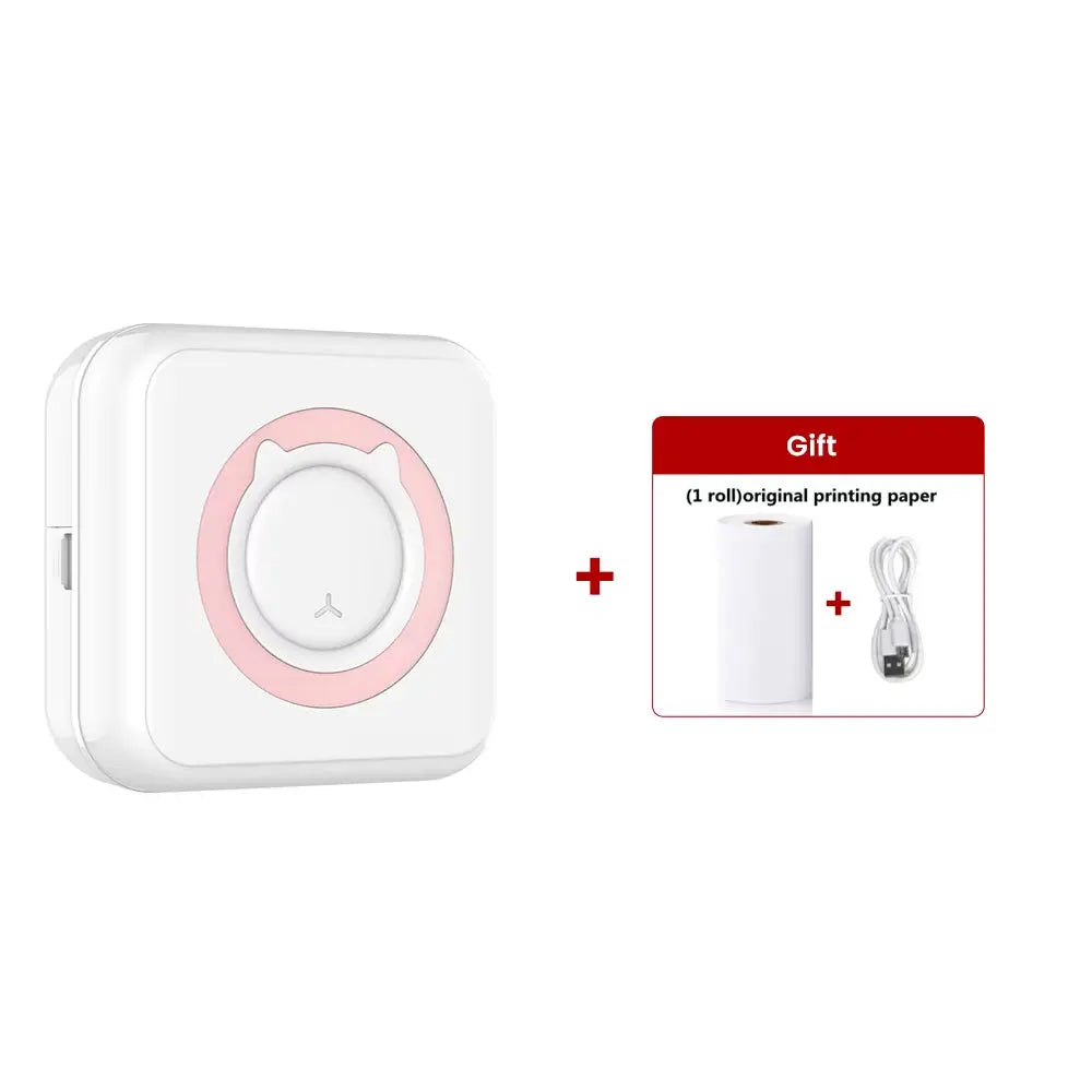 Compact and Colorful Mini Thermal Printer: Bluetooth Wireless Portable Pocket Label Maker for Stickers