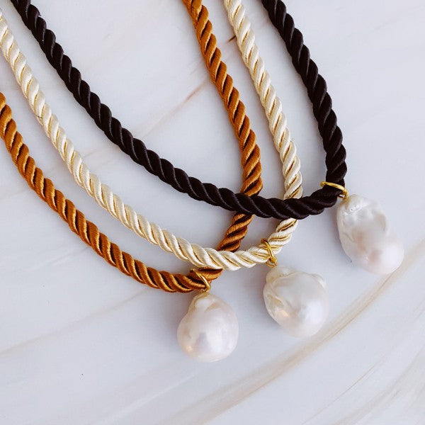 Satin Rope Baroque Pearl Necklace Shop Style & More | Fresh Looks, Everyday Deals & Free Shipping