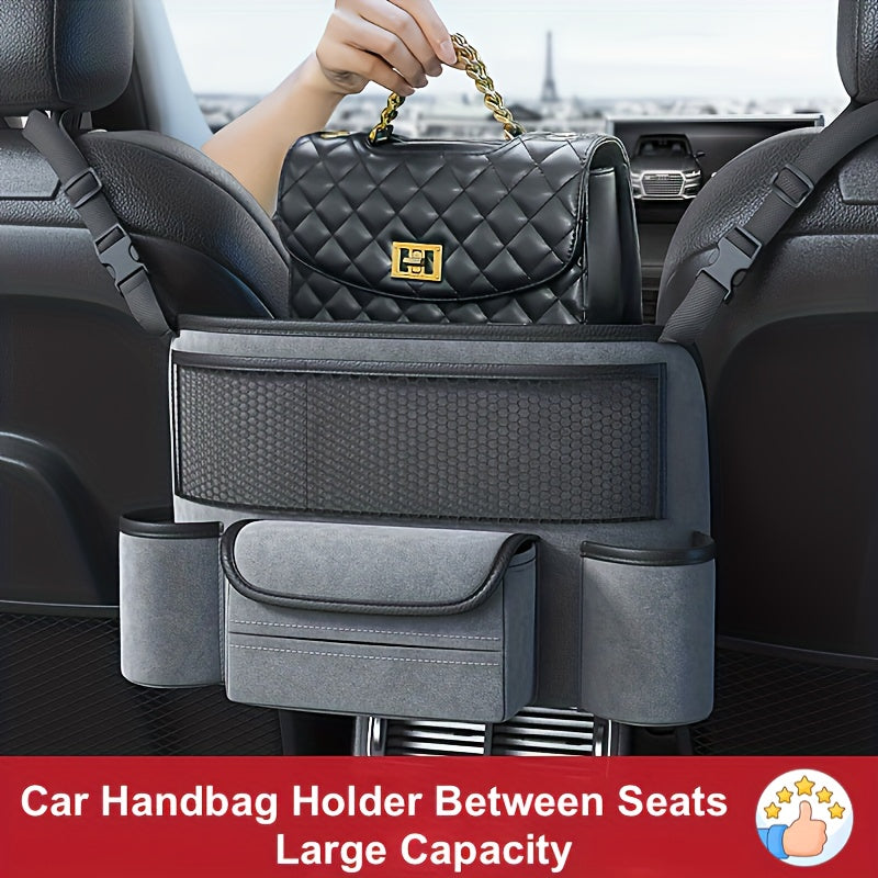 Large Capacity Handbag Holder for Cars, Designed to Fit Between Seats, Perfect for Storing Documents And Phones, And Serves As an Organizer for Automotive Consoles NovaCart