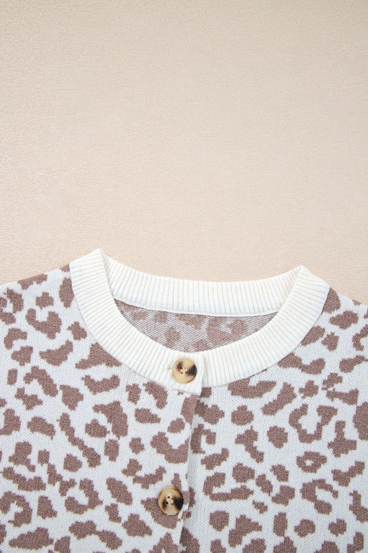 Leopard Drop Shoulder Chunky Cardigan Sweater Shop Style & More | Fresh Looks, Everyday Deals & Free Shipping