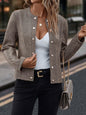 Women's Herringbone Double-Breasted Slim Jacket FitiqueFit