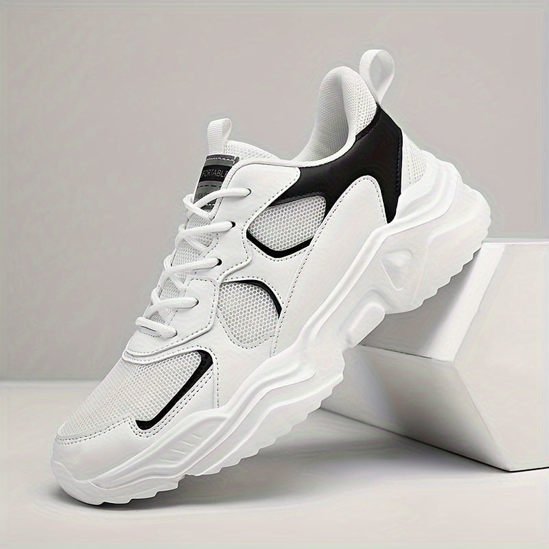Men's Fashion Platform Sneakers - Casual Athletic Dad Shoes, Height-Increasing Breathable Mesh, Anti-Slip EVA Sole, Suitable for Running and Outdoor Activities, Thick-Soled Walking Shoes NovaCart