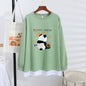 Women's Trendy Sweater Thin Loose Plus Size Fake Two Piece Top See size chart under “more details” The Fashion Celestial