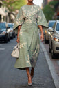 Geometric Print Batwing Sleeve Flowy Maxi Dress – 12 Styles, XS–XXXL FitiqueFit