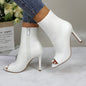 Metallic Stiletto Boots Dance Party Shine