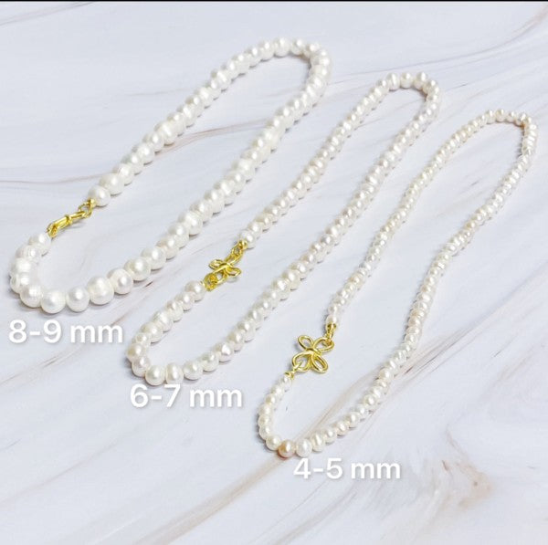 Clover Clasp Genuine Pearl Necklace Shop Style & More | Fresh Looks, Everyday Deals & Free Shipping
