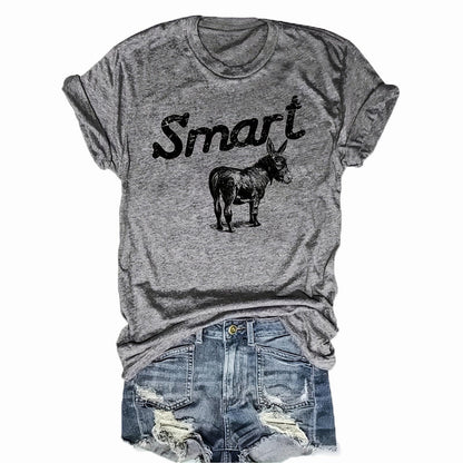 Women's Round Neck Short Sleeve T-Shirt - Casual Summer Top FitiqueFit