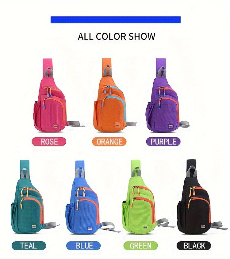 [Nylon Shoulder Bag] Nylon Shoulder Bag - Crossbody Chest Bag for Men and Women - Casual Sports Water Bottle Chest Bag - Outdoor Cycling Bag NovaCart