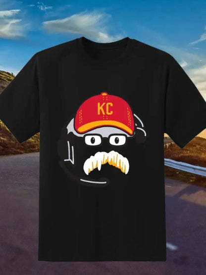 KC Football T-Shirt – Graphic Print Crew Neck Tee FitiqueFit