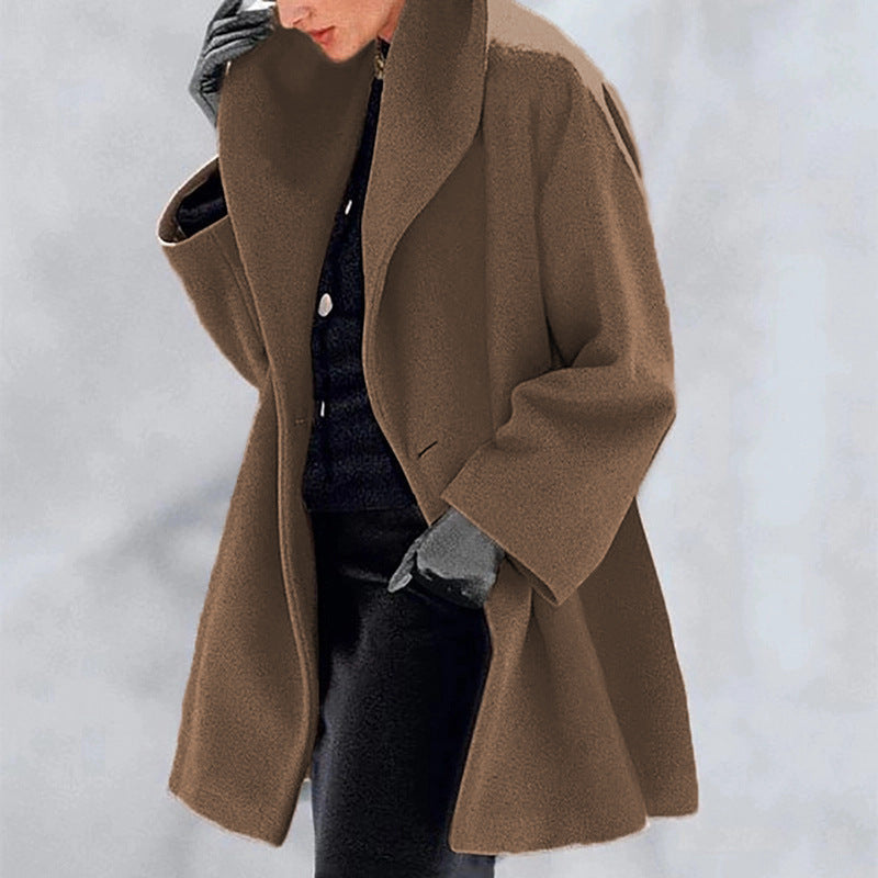 Plus Size Oversized Wool-Like Coat FitiqueFit