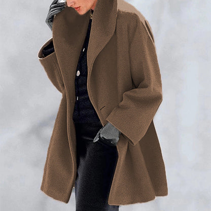 Plus Size Oversized Wool-Like Coat FitiqueFit