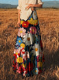 Floral Print Flowy Maxi Skirt See size chart under “more details” The Fashion Celestial