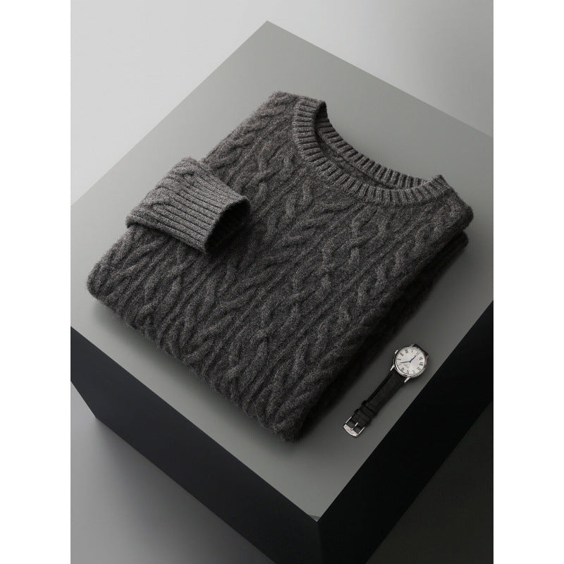 New Men's Round Neck Loose Sweater Grayceful LLC