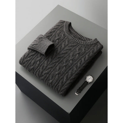 New Men's Round Neck Loose Sweater Grayceful LLC