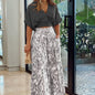 Women's Printed Shirt Wide Leg Pants Fashion Casual Set See size chart under “more details” The Fashion Celestial