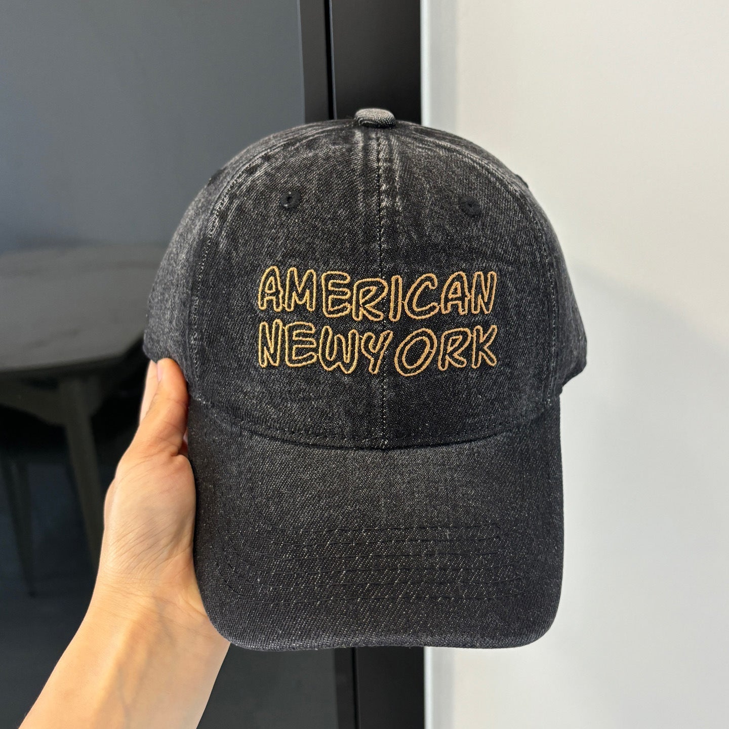 American Retro Washed Denim Peaked Cap — Korean Style Vintage Baseball Hat FitiqueFit