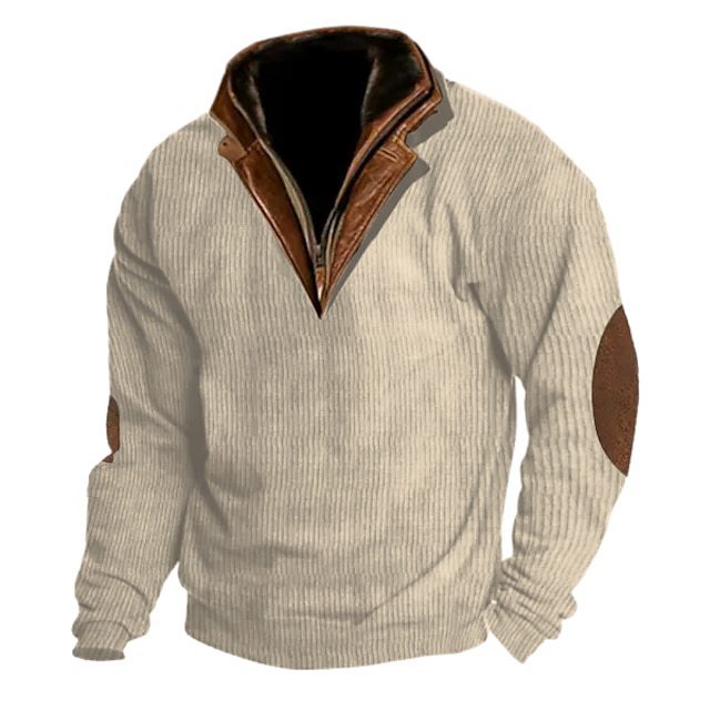 Warm And Loose Outdoor Breathable Stand Collar Men's Sweater Grayceful LLC