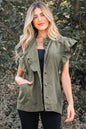 Denim Patchwork Ruffle Sleeve Jacket Vest See size chart under “more details” The Fashion Celestial