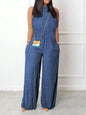 Sleeveless Halter Ruffled Young Women's Jumpsuit Grayceful LLC