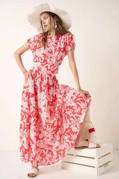 Mittoshop Tropical Print Top and Skirt Set West2East Surf