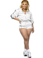 Zippered Contrast-Color Webbing Shorts Womens Two-Piece Set New Era Fashion LLc