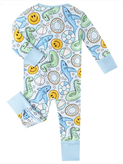 Posh TOT Pool Floats Bamboo Baby Convertible Zippy Romper  CINCO DE MAYO PROMO - FINAL SALE Charlies Project Kids