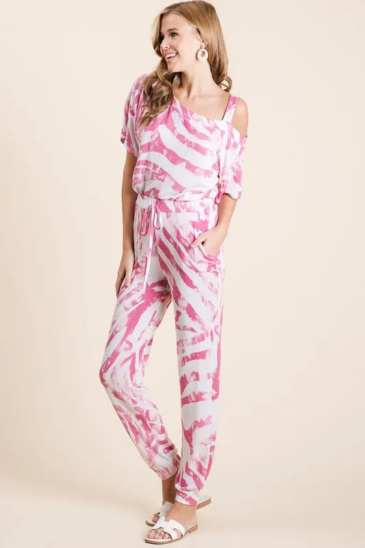 BiBi Zebra Print French Terry Top and Pants Set New Era Fashion LLc