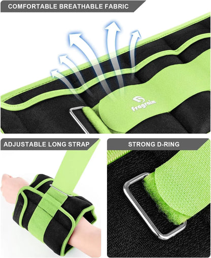 Versatile Adjustable Ankle Weights - Customizable Resistance for Enhanced Workouts (1-10 lbs)