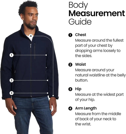 Men'S Softshell Jacket – Wind & Water Resistant – Breathable, Lightweight Outdoor Coat